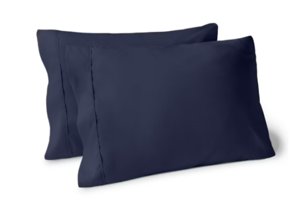 Pack fundas de almohadas azul marino 100 % algodón 200 hilos